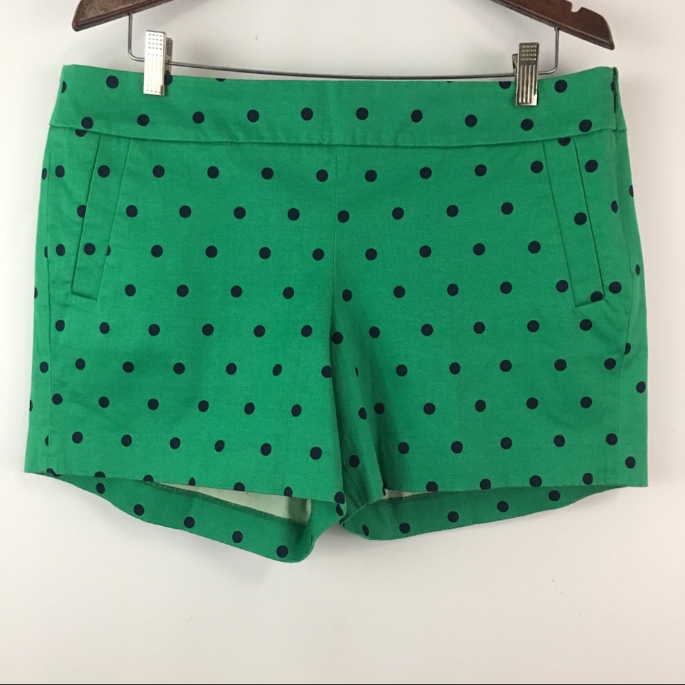 J. Crew Green Polka Dot Women's Shorts